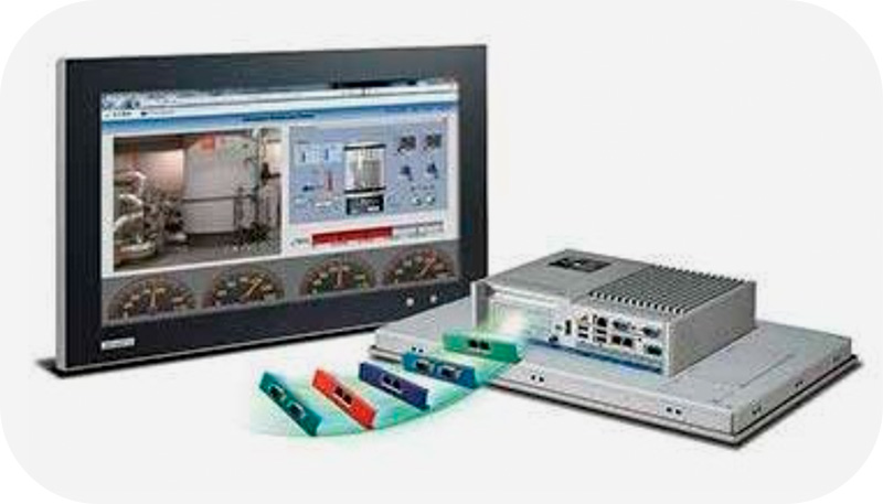 Interface Homem Máquina - Modelo 300 de 10,0'' com 2 interfaces Ethernet, 1024x600 - 512MB de memória de programa - Processador Dual Core 1.2GHz