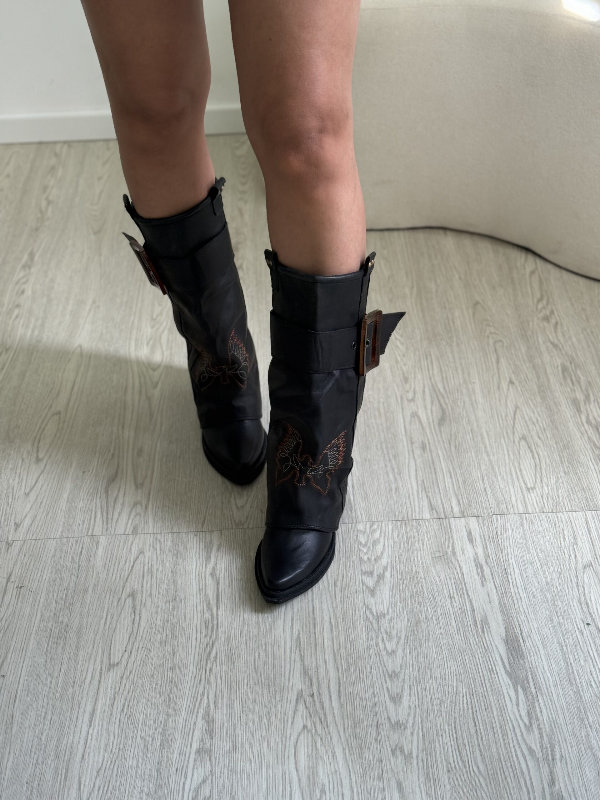 Santorini negro (cuero) 3