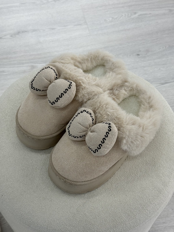 Pantuflas Mila beige 2