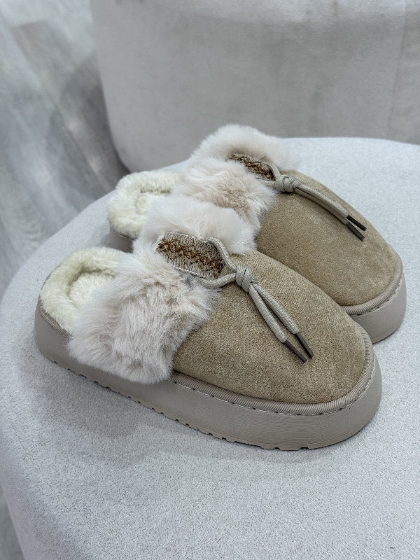 Pantuflas Gina beige 2