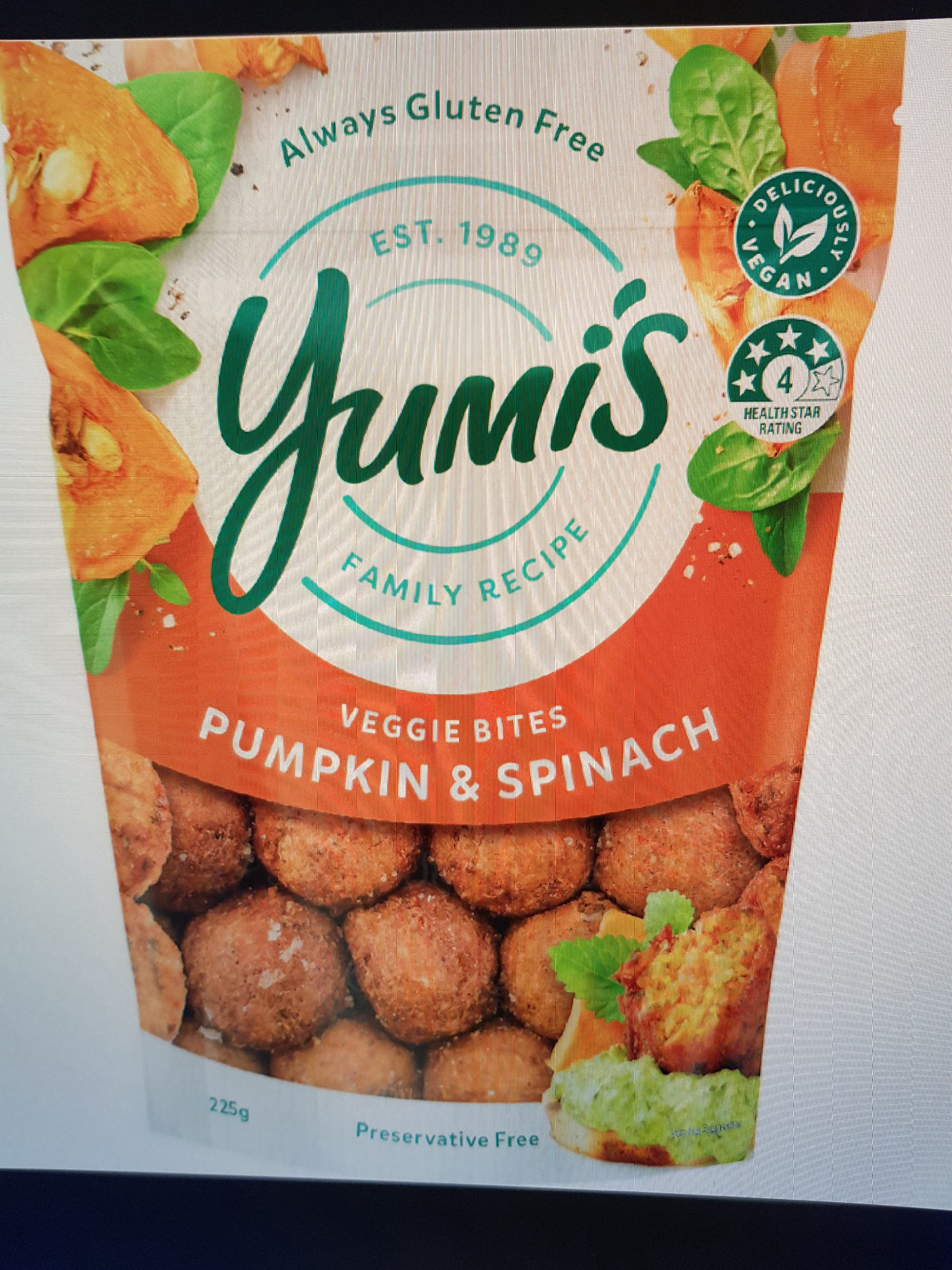 VEGGIE BITES PUMPKIN & SPINICH