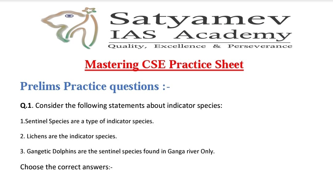 Daily practice prelims and mains questions and answer to previous questions. Participate by commenting / uploading your answers in the forum in pdf format. All the best π