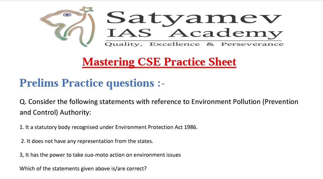 Daily Mastering CSE Practice sheet with prelims and mains questions.. participate actively.. keep working hard.. keep your spirit high ββ