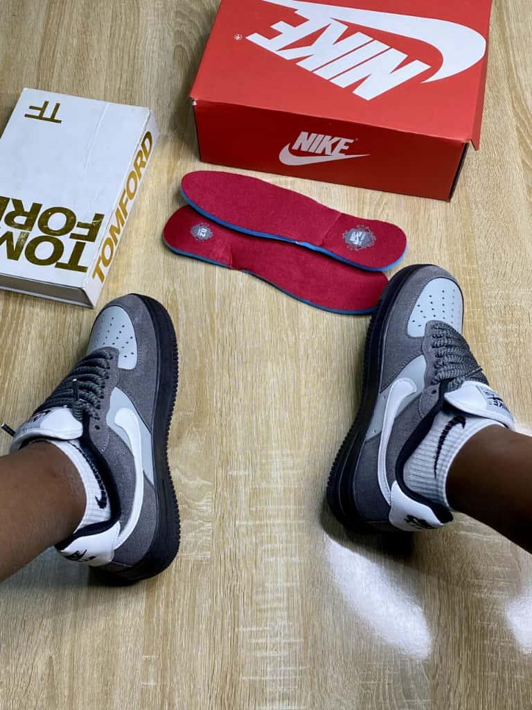 Nike Air Force 1 Low Grey White Black Sole