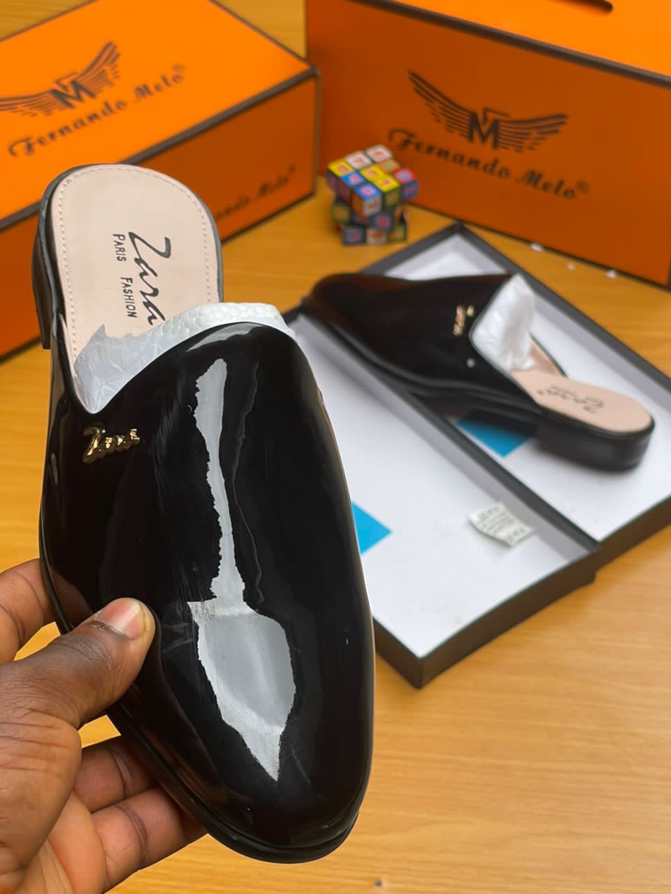 Zara Patent Leather Half Shoe