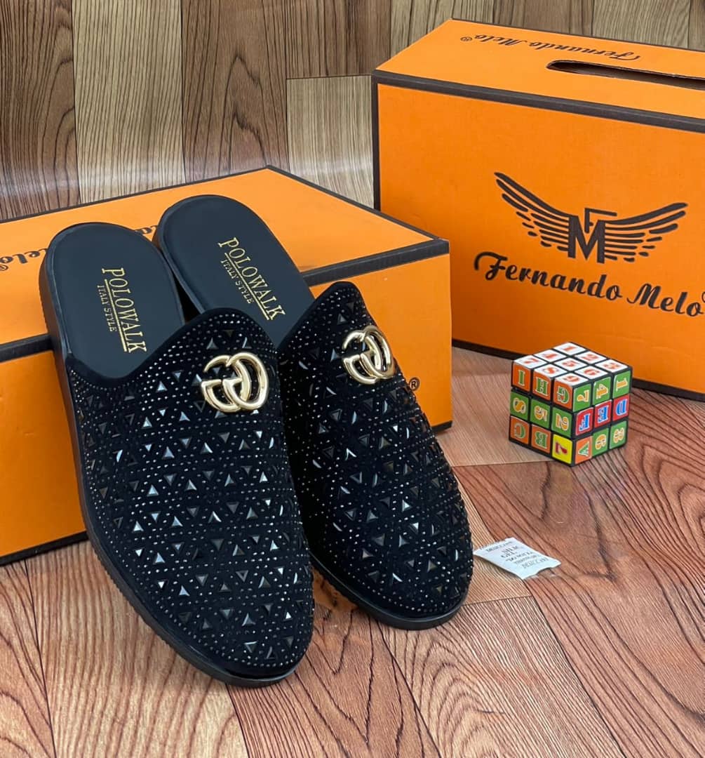 Polowalk Crystal Cutout Half Shoe 