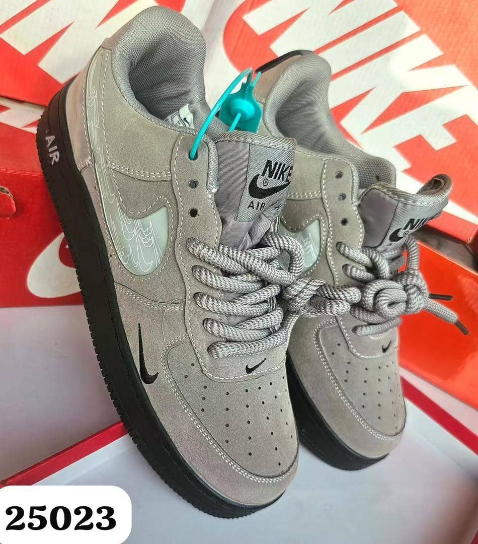 Nike Air Force 1 Low Grey Black Hairy Suede