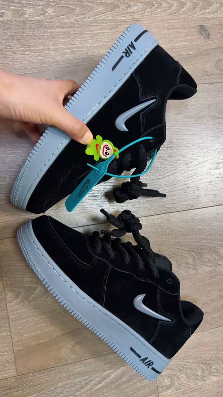 Nike Air Force 1 Low Black Body Grey Sole