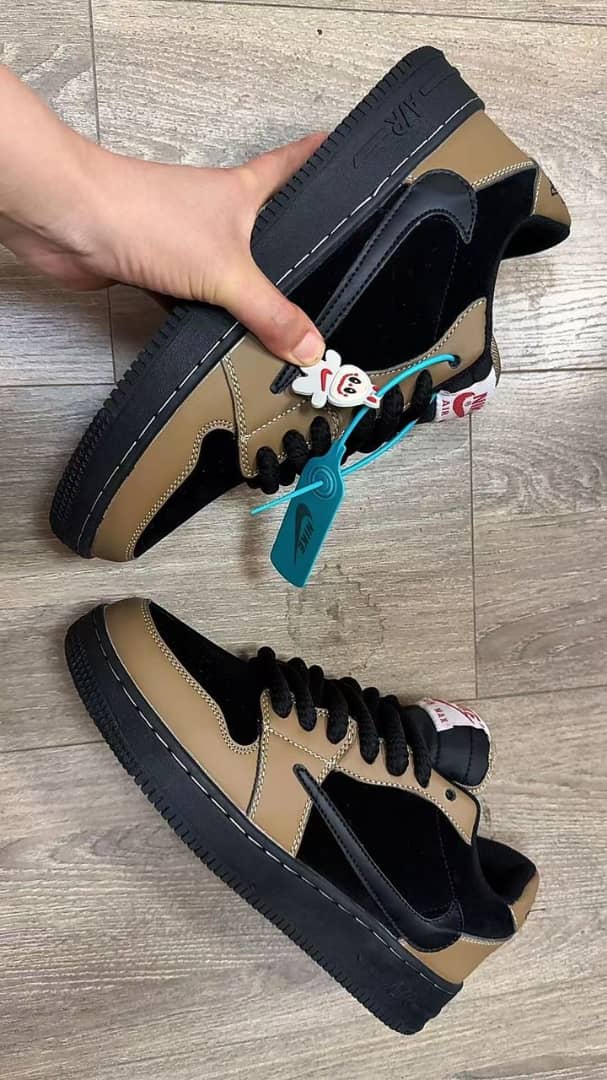 Image of Nike Air Force 1 Low Black Mushroom Rope Laces