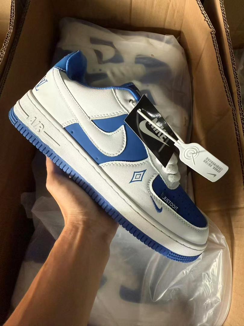 Nike Air Force 1 Low "Just Do It" Blue White Custom