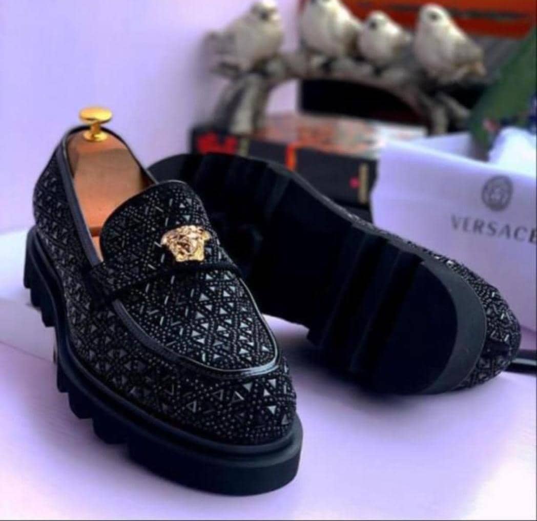 Versace Crystal Medusa Platform Loafer 