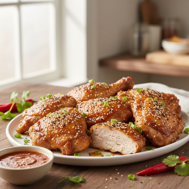 Air Fryer Sesame Chicken Thighs