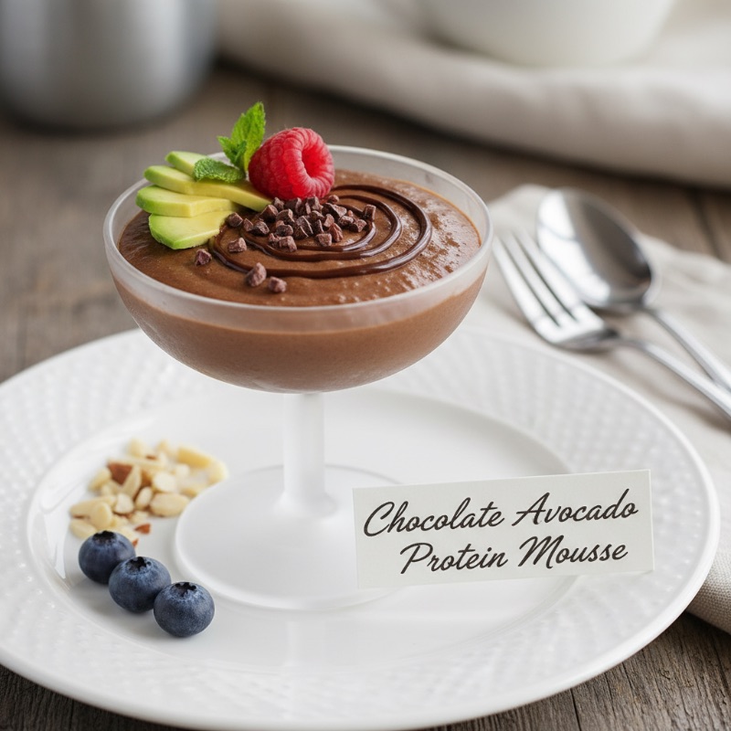 Chocolate Avocado Protein Mousse