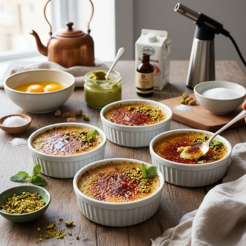 Pistachio Crème Brûlée