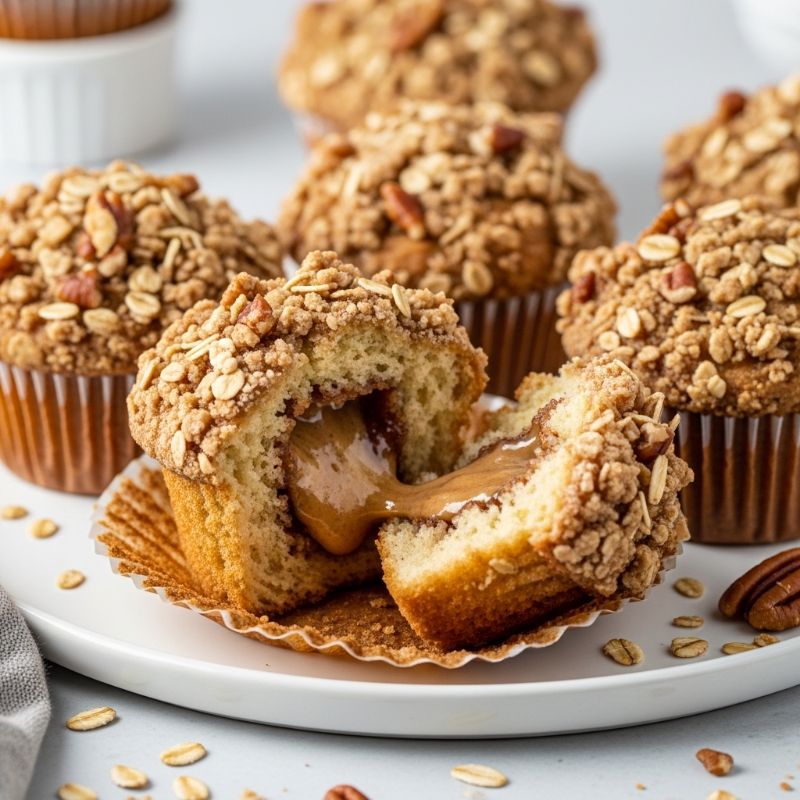 Stuffed Cinnamon Streusel Muffins