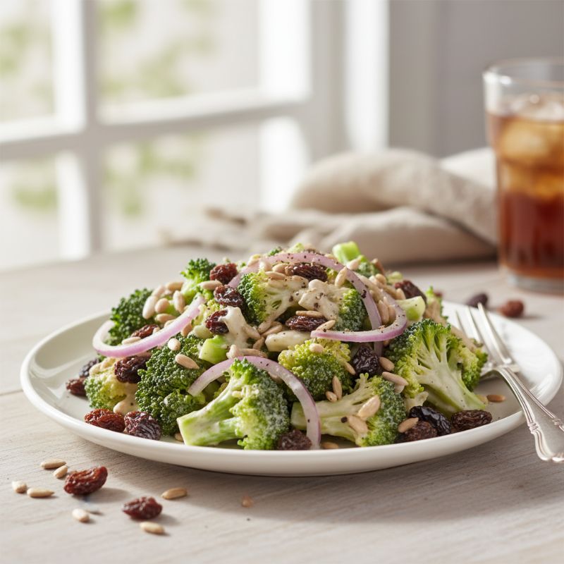 Classic Broccoli Salad with Sunflower Seeds