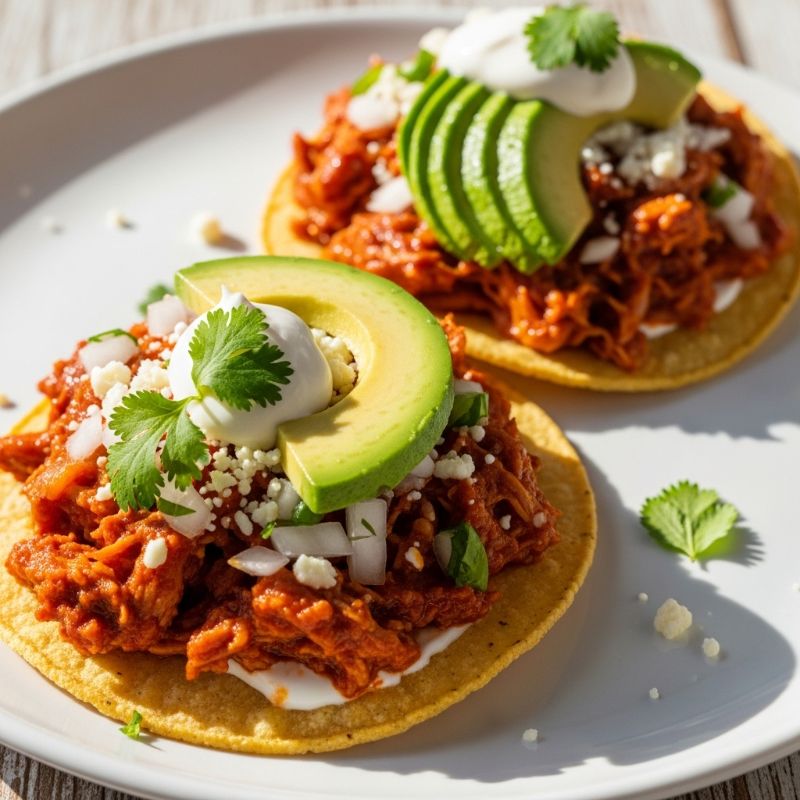 Quick & Easy Chicken Tinga Tostadas