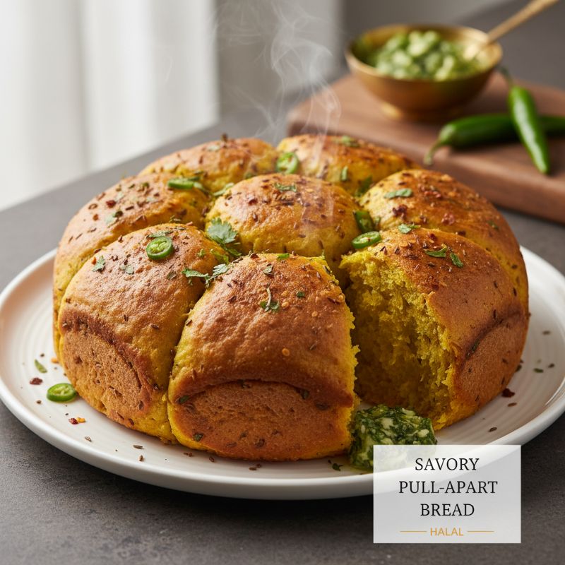 Savory Masala Pull-Apart Bread (Halal)
