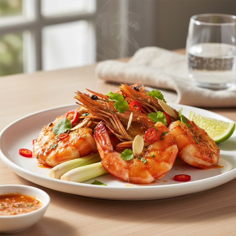 Grilled Chili-Lime Skull Island Prawns