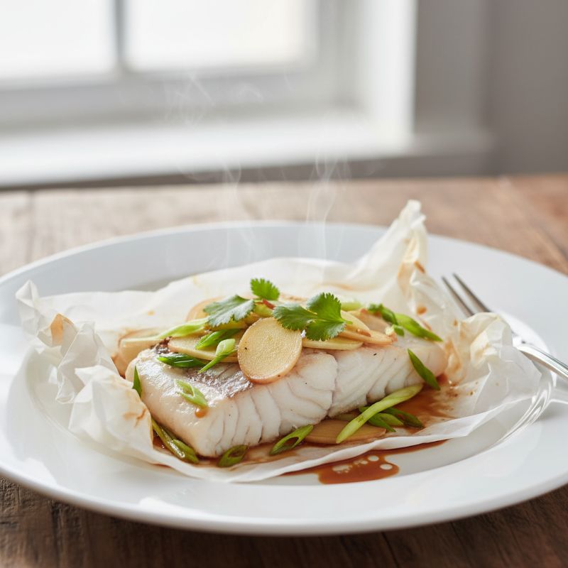 Barramundi en Papillote with Ginger & Soy
