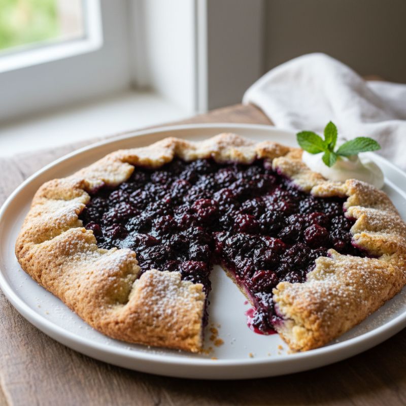Gluten-Free Marionberry Galette with Almond Crust