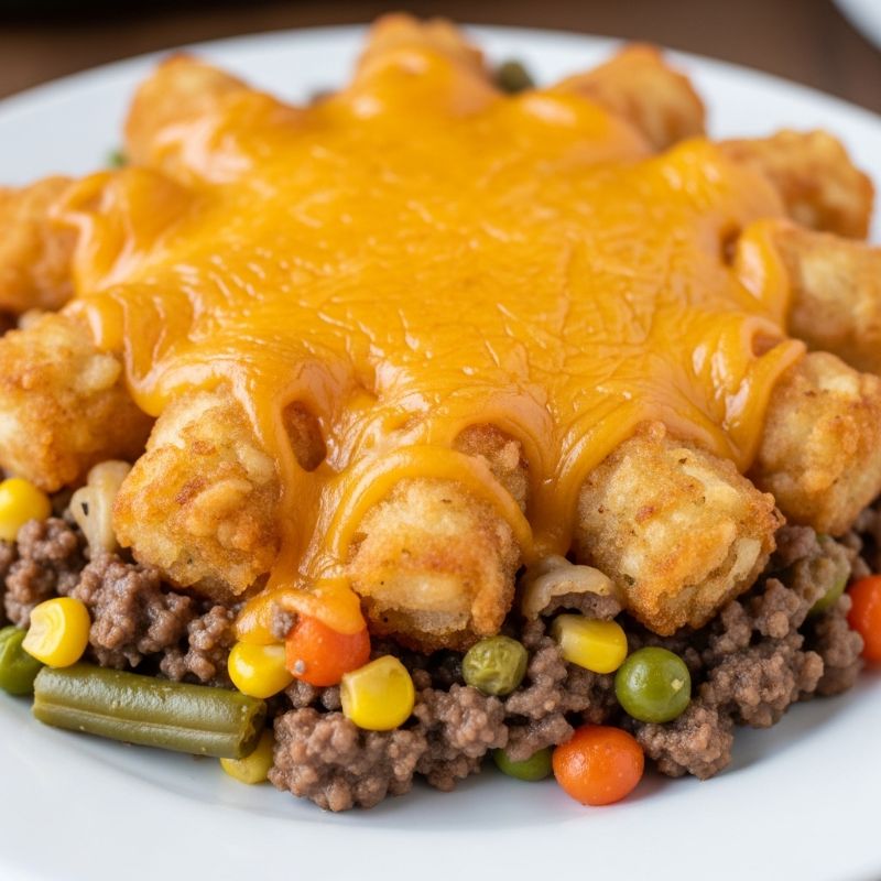 Green Bay Tater Tot Hotdish