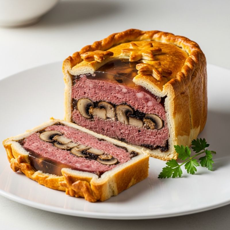 Wild Mushroom & Venison Pâté en Croûte