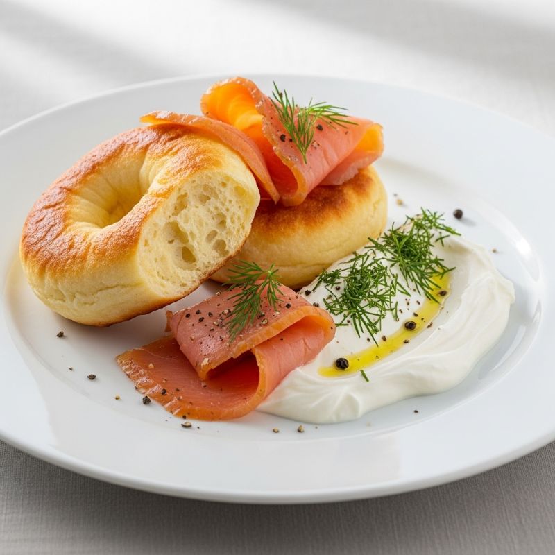 Savory Papanași with Smoked Trout & Crème Fraîche