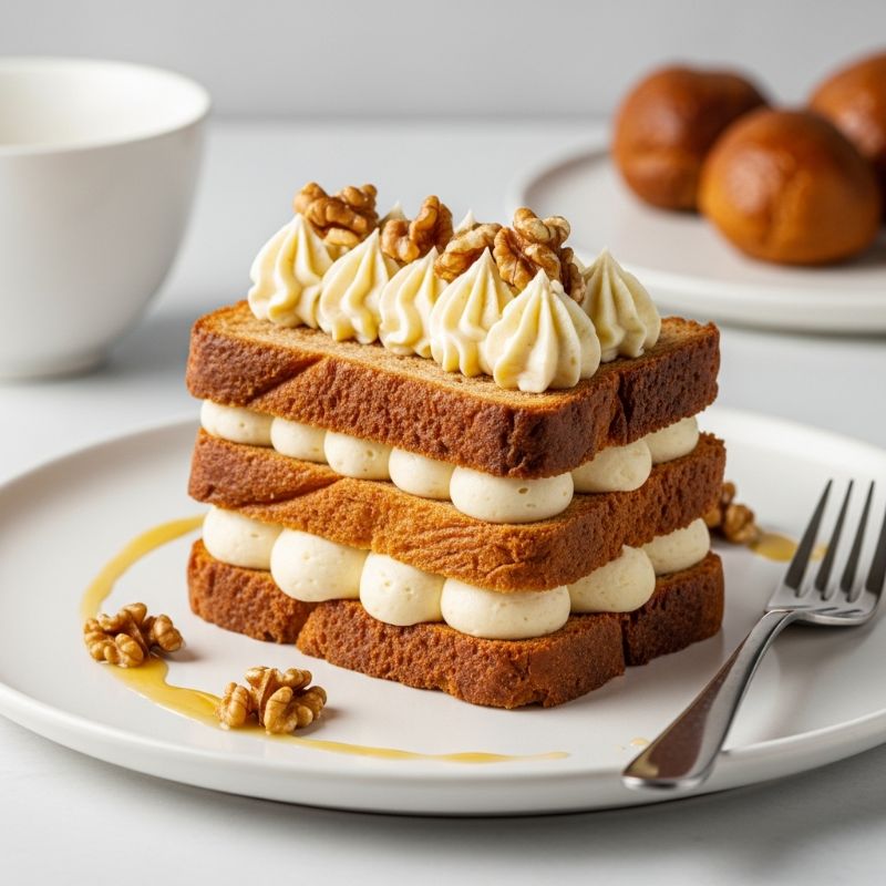 Cozonac Mille-Feuille with Walnut Praline