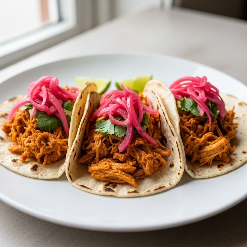 Cochinita Pibil Tacos with Pickled Onions