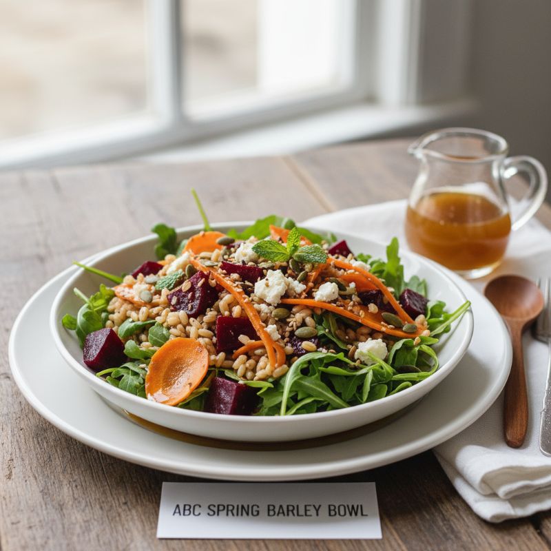 ABC Spring Barley Bowl with Balsamic-Honey Vinaigrette