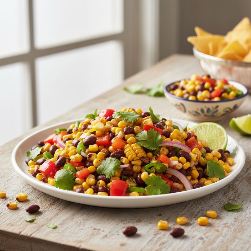 Roasted Corn and Black Bean Salsa Salad