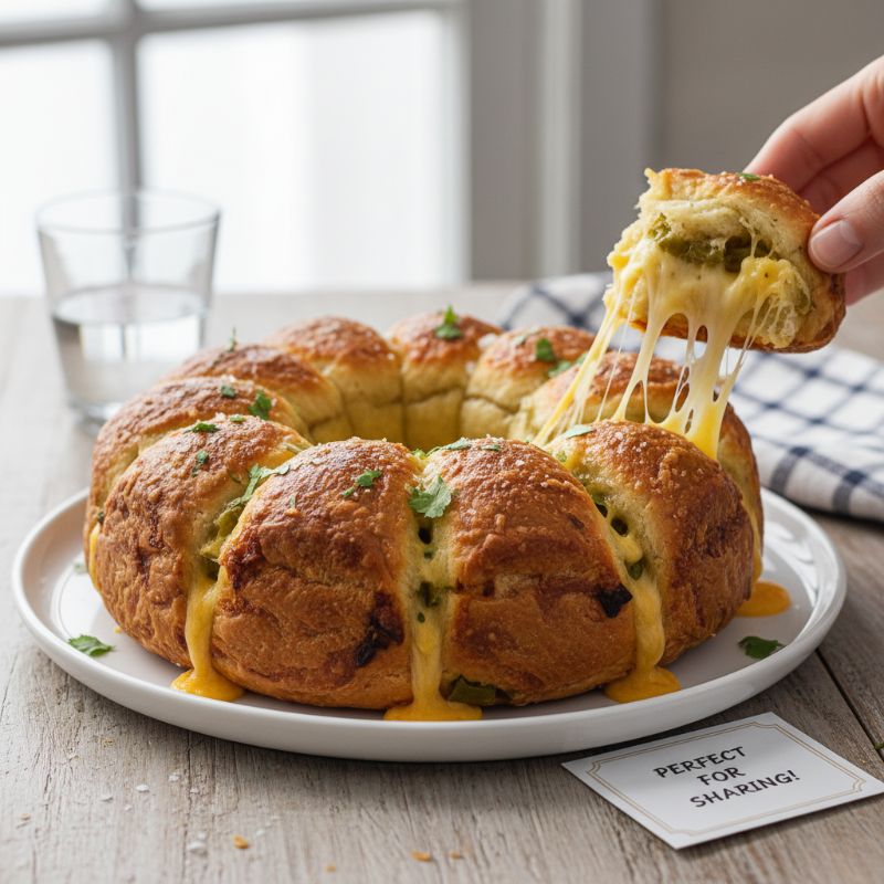 Green Chile Cheddar Pull-Apart Bread