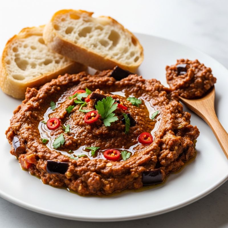 Halal Moroccan Zaalouk (Smoked Eggplant Dip)
