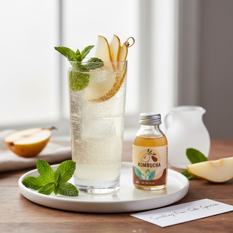 Sparkling Pear-Sake Spritzer