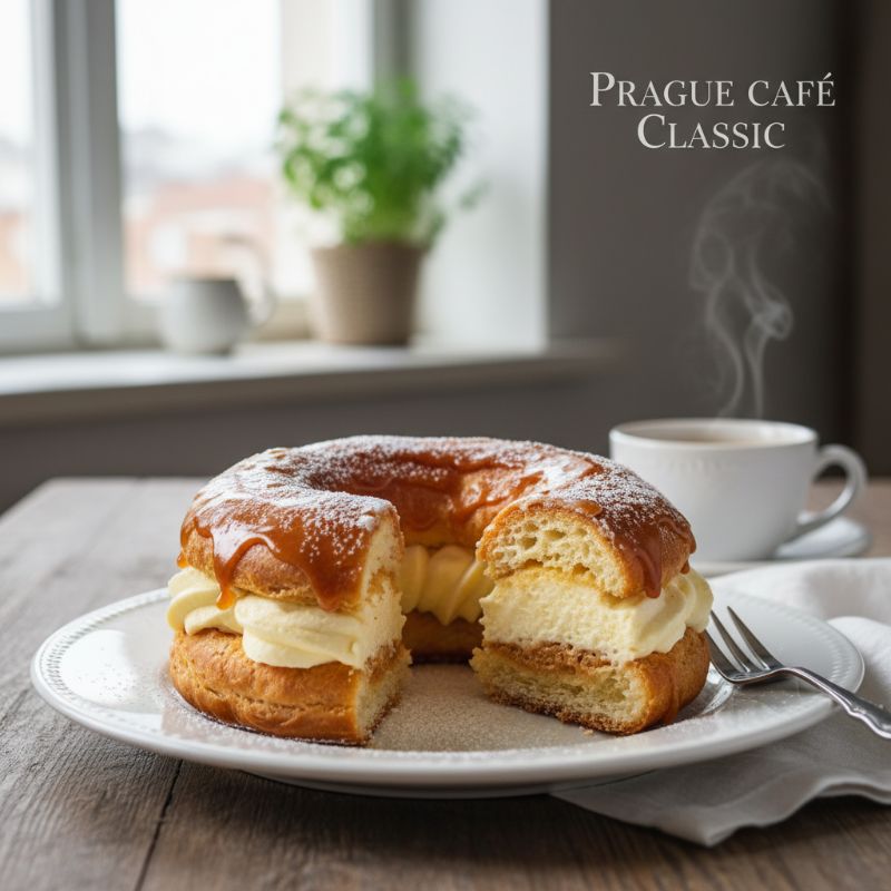 Větrník (Czech Caramel Choux Pastry)