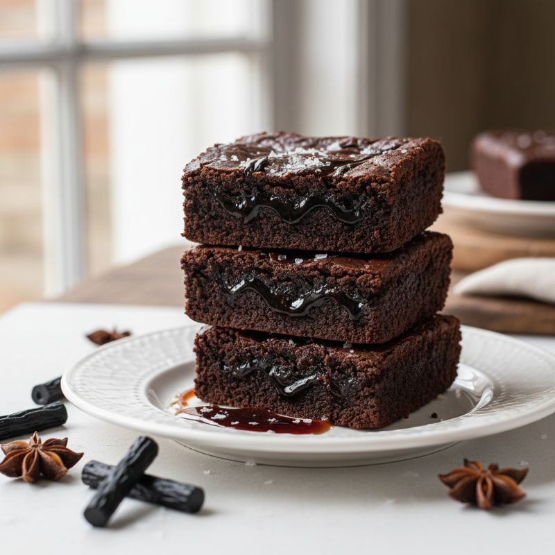 Salted Licorice Swirl Brownies