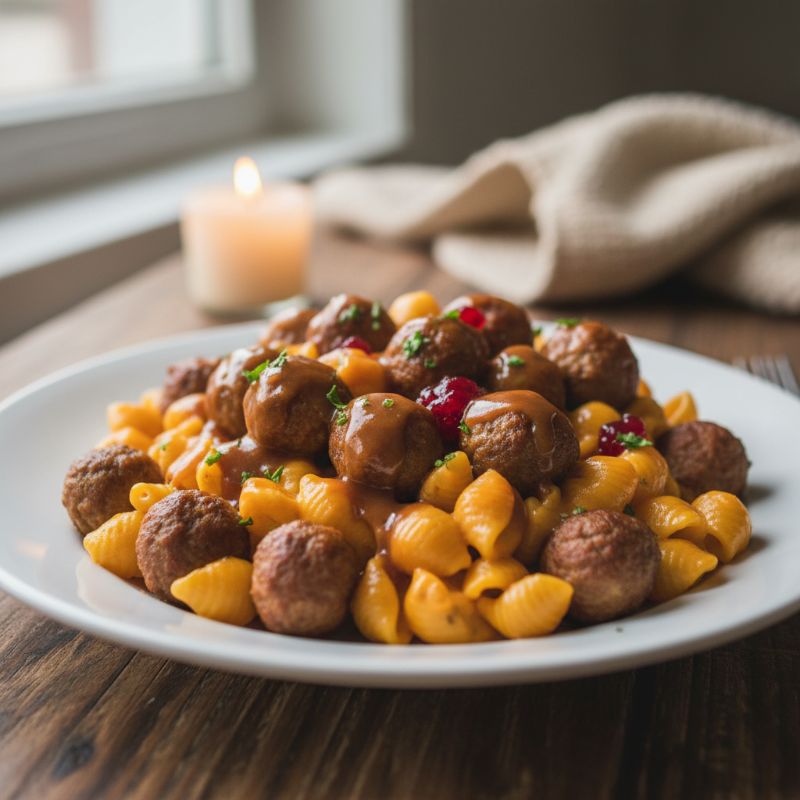 Swedish Meatball Mac & Cheese