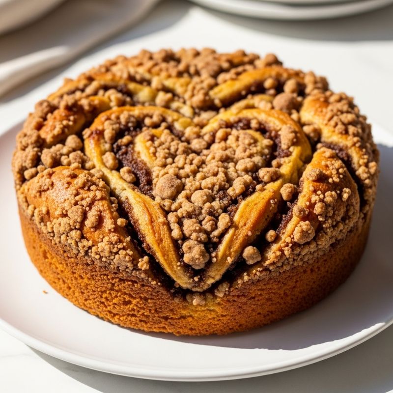 Sour Cream Coffee Cake with Streusel Heart
