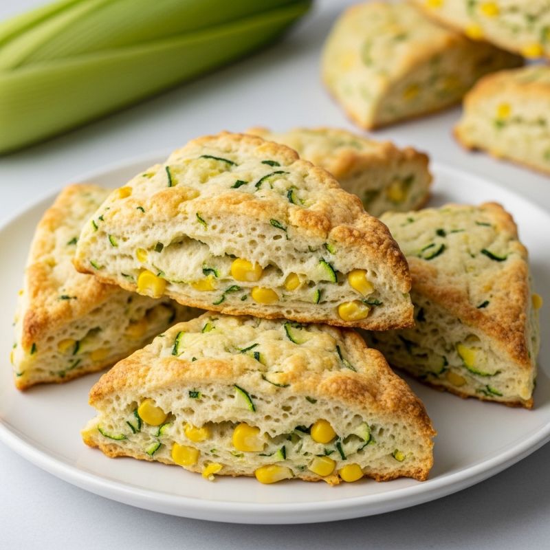 Zucchini & Sweet Corn Savory Scones
