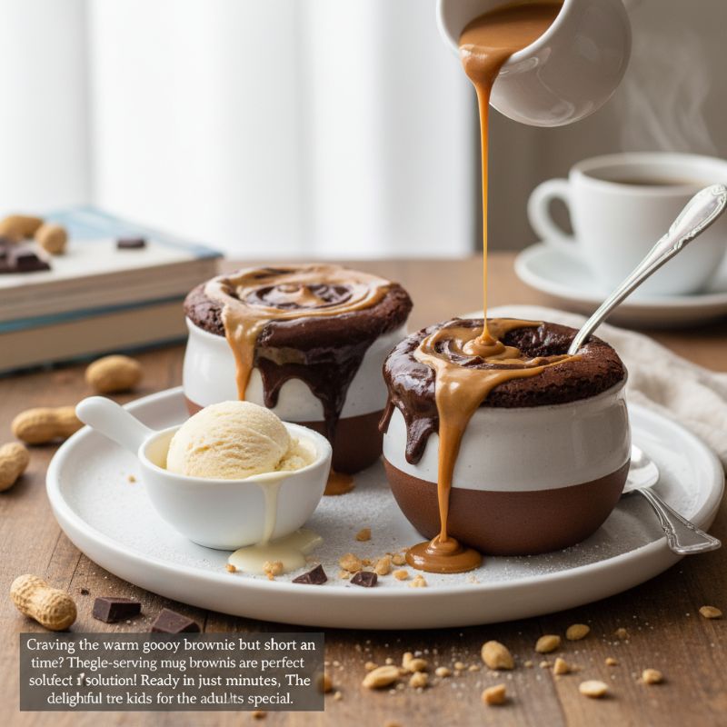 Peanut Butter Swirl Mug Brownies