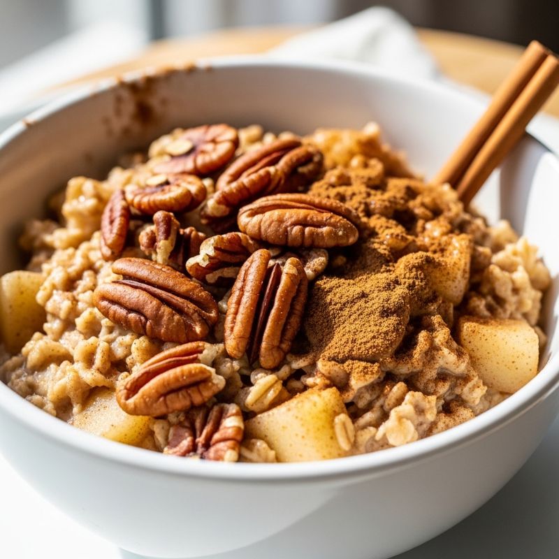 Apple Cinnamon Oatmeal with Toasted Pecans