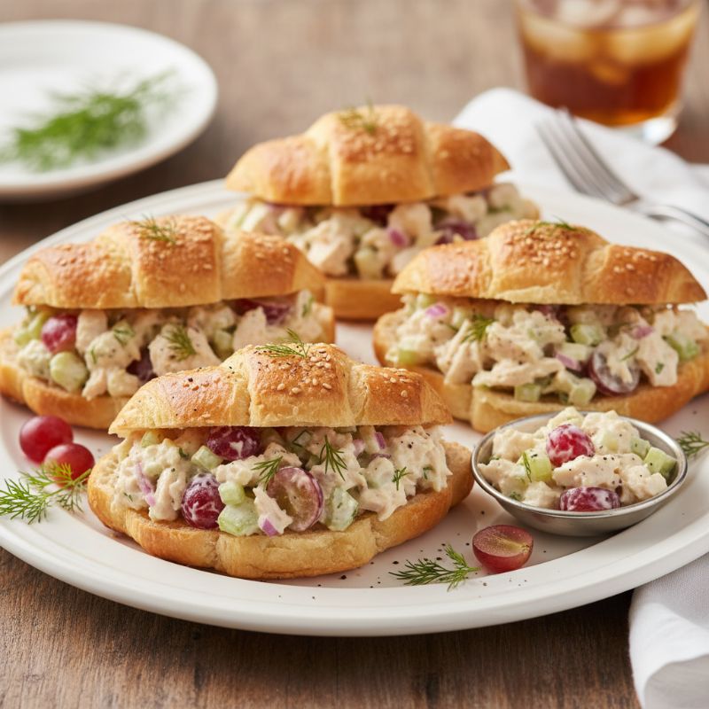 Classic Chicken Salad Croissant Sandwiches
