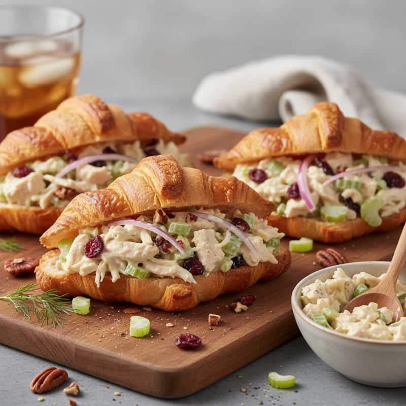 Classic Chicken Salad Croissant Sandwiches