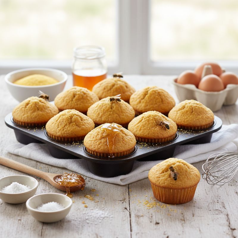 Dairy-Free Honey Cornbread Muffins