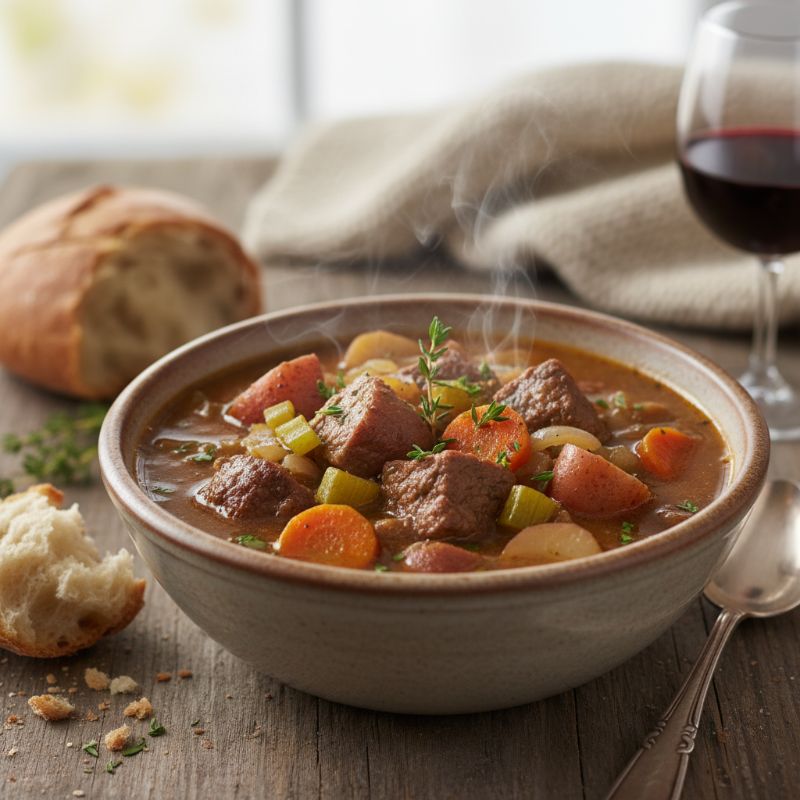 Slow-Cooker Steak & Potato Soup