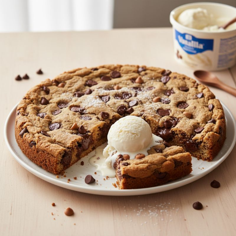 Giant Chocolate Chip Cookie Cake