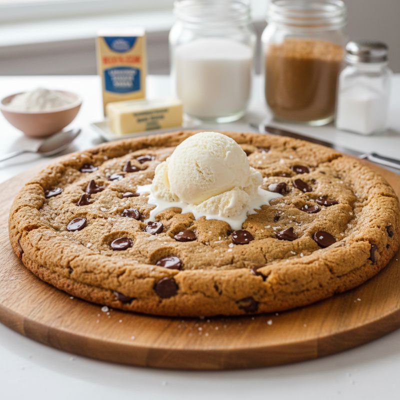 Giant Chocolate Chip Cookie Cake