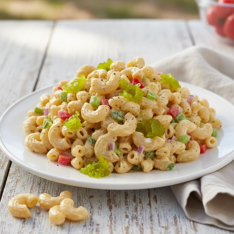 Chicago-Style Macaroni Salad with Neon Relish