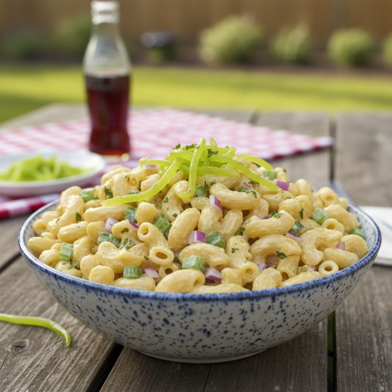 Chicago-Style Macaroni Salad with Neon Relish